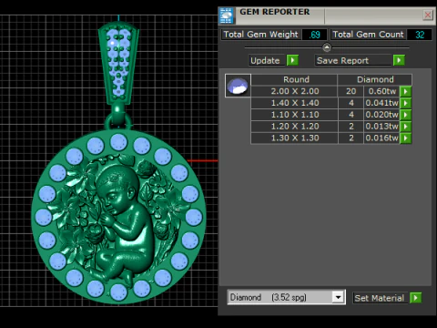 Divine Child Blossom Halo Pendant 3D Print Model