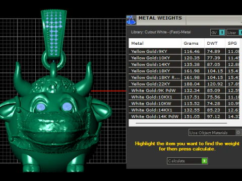 Кулон із смарагдовим охоронцем і милим розкішним золотим персонажем 3D Принт Модель