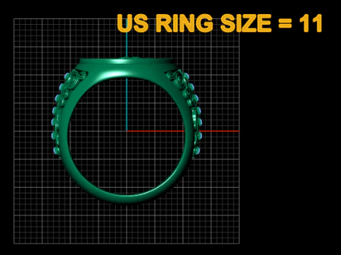 St. Georg der Drachent&ouml;ter-Ring, imperiales Goldsiegel mit Smaragdakzenten 3D Druckmodell
