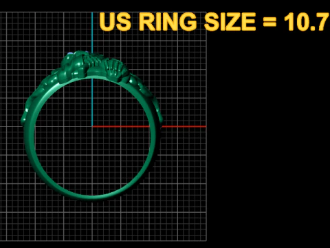 Crimson-Eyed Lion King Ring Royal Gold Power Signet 3D Print Model