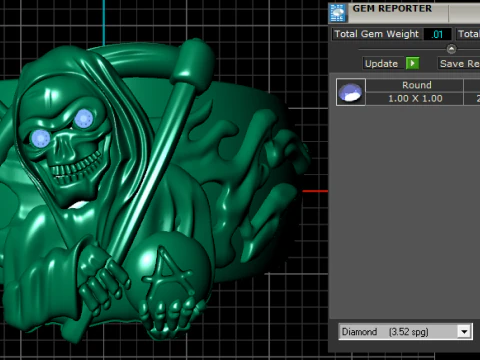 Crimson-Eyed Lion King Ring Royal Gold Power Signet 3D Print Model
