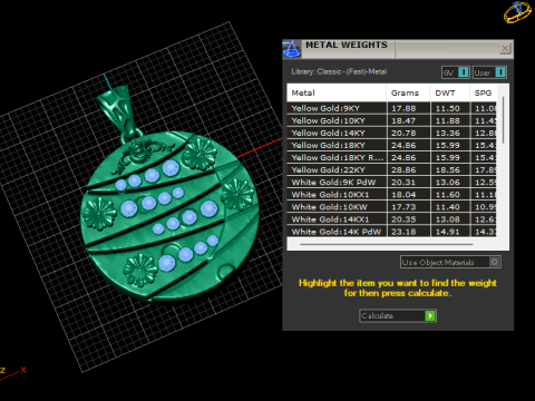 Elegant Floral Disc Pendant 3D Print Model