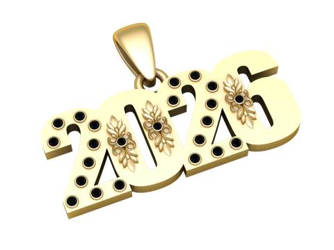 Liontin Tahun Adat 2026 Model Cetak 3D