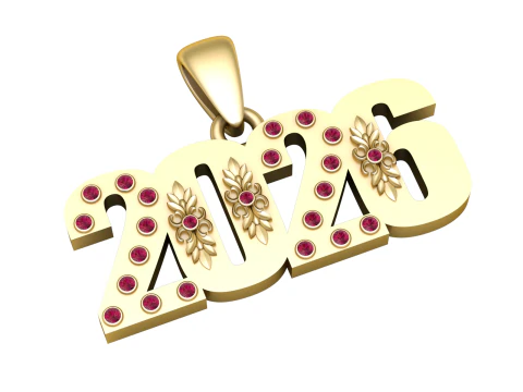 2026 Custom Year Pendant 3D Print Model