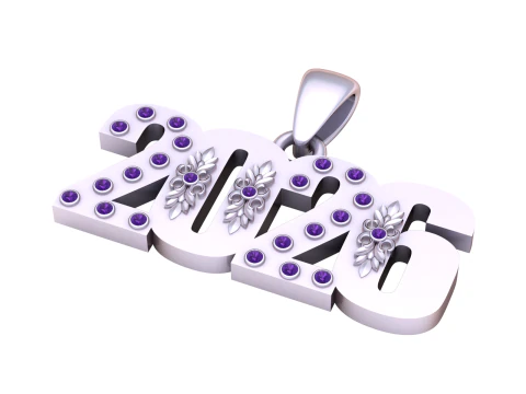 2026 Custom Year Pendant 3D Print Model