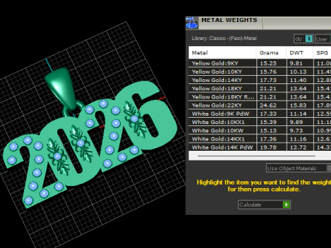 2026 Custom Year Pendant 3D Print Model