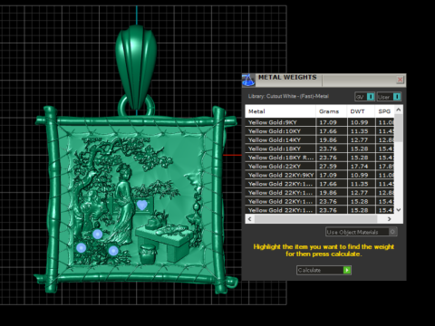 Antique Scroll Relief Pendant 3D Print Model