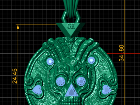 Royal Medallion Pendan 3D Print Model