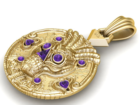 Royal Medallion Pendan 3D Print Model