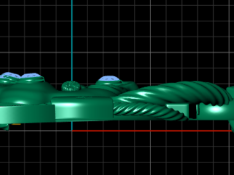 Fierce Fish Emblem Pendant 3D Print Model