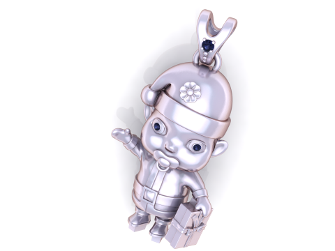 Cute Baby Charm Pendant 3D Print Model