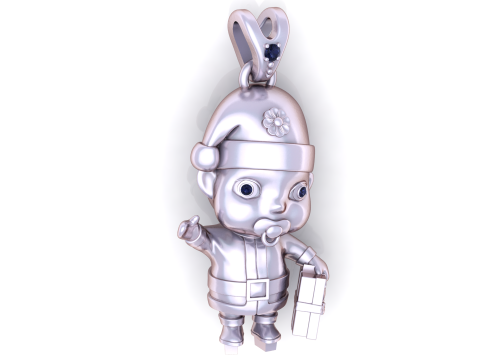 Cute Baby Charm Pendant 3D Print Model