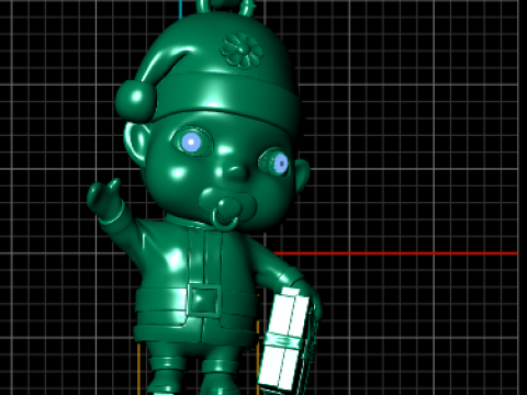 Cute Baby Charm Pendant 3D Print Model