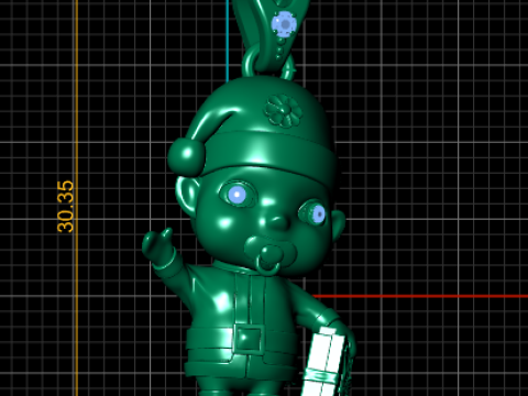 Cute Baby Charm Pendant 3D Print Model