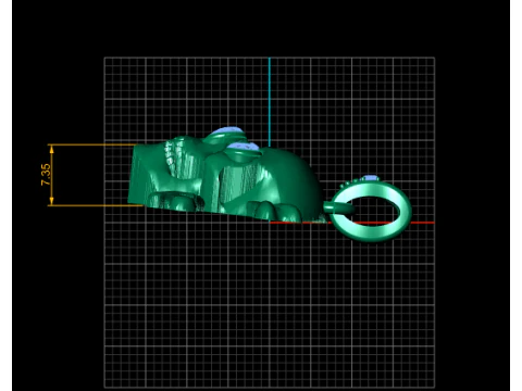 Totenkopf-Anh&auml;nger mit gekreuzten Knochen 3D Druckmodell