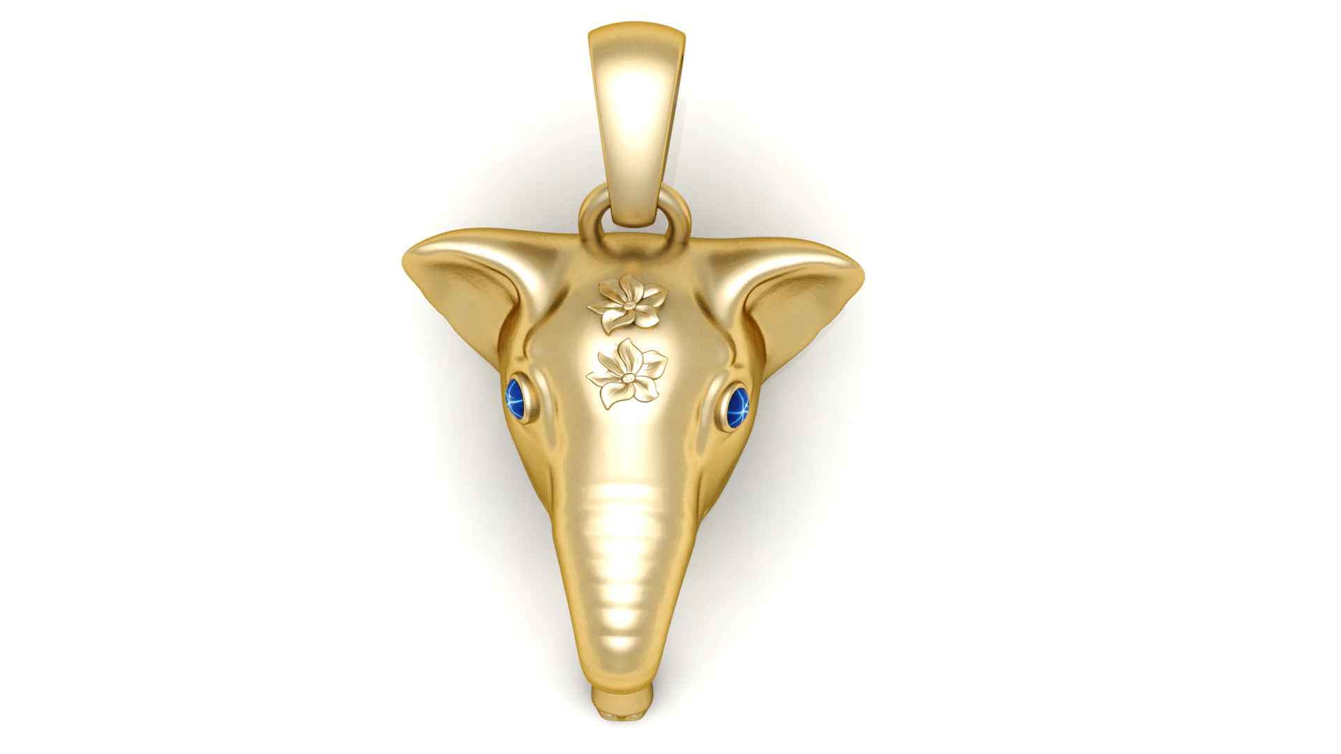 Elegant Elephant Head Pendant 3D Print Model .c4d .max .obj .3ds .fbx .stl .blend 