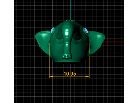 Elegant Elephant Head Pendant 3D Print Model