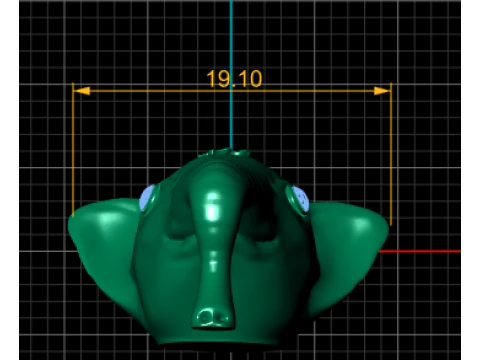 Elegant Elephant Head Pendant 3D Print Model