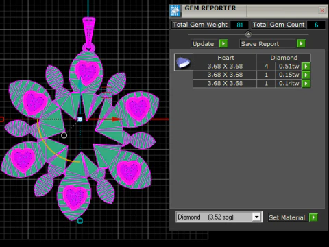 Floral Heart Mandala Pendant 3D Print Model