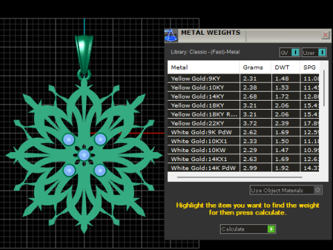 Floral Snowflake Mandala Pendant 3D Print Model