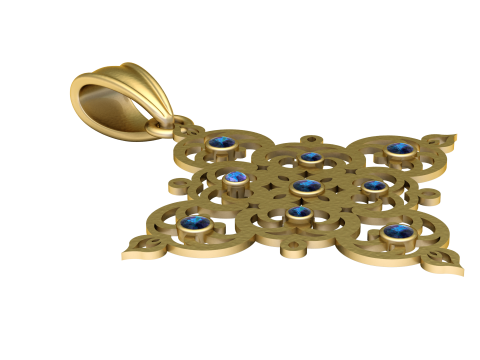 Pingente de treli&ccedil;a floral ornamentado Modelo de Impressão 3D