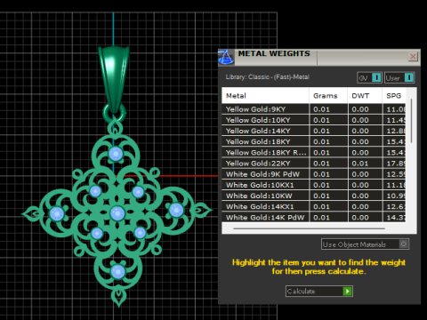 Verzierter floraler Gitteranh&auml;nger 3D Druckmodell