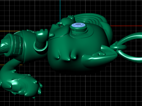 Cute Fox Candy Charm Pendant 3D Print Model