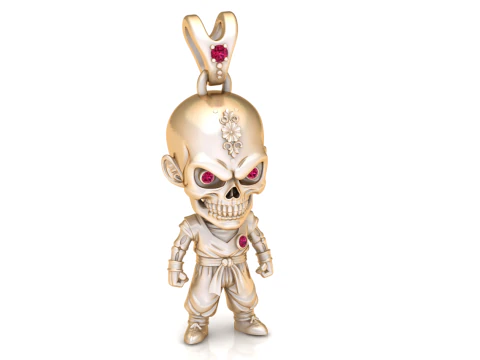 Skull Warrior Character Pendant 3D Print Model