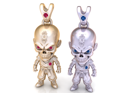 Skull Warrior Character Pendant 3D Print Model