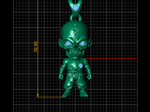 Skull Warrior Character Pendant 3D Print Model