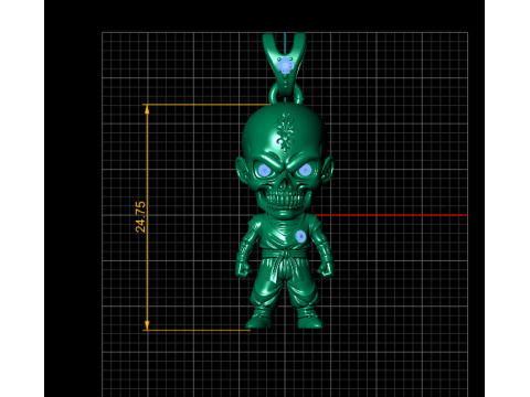 Skull Warrior Character Pendant 3D Print Model