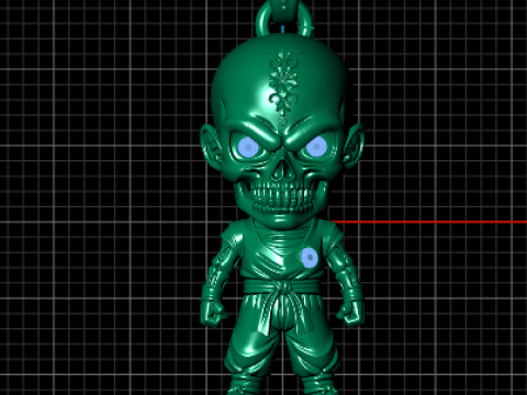 Skull Warrior Character Pendant 3D Print Model