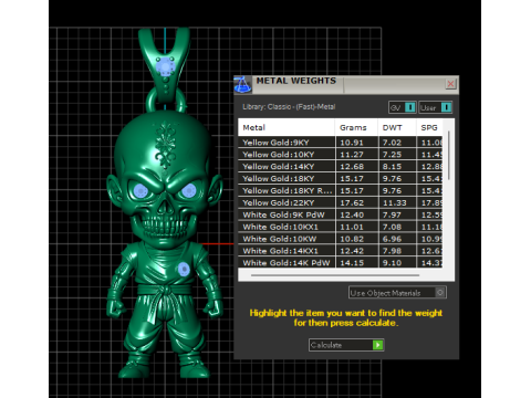 Skull Warrior Character Pendant 3D Print Model