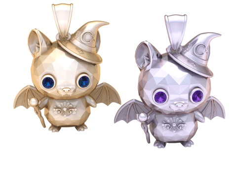 Mystic Wizard Bat Pendant 3D Print Model