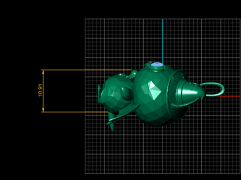 Mystic Wizard Bat Pendant 3D Print Model