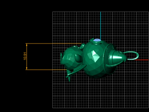 Mystic Wizard Bat Pendant 3D Print Model