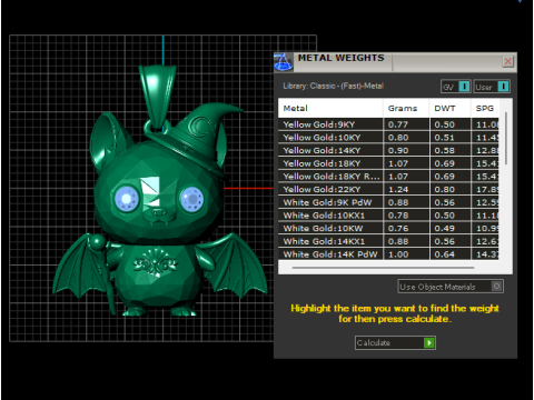 Mystic Wizard Bat Pendant 3D Print Model