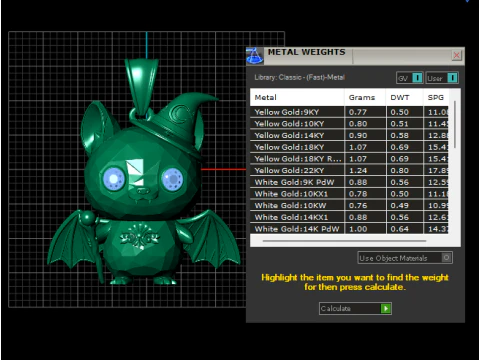 Mystic Wizard Bat Pendant 3D Print Model