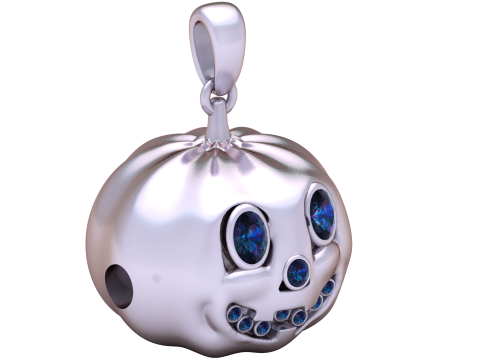 Cute Pumpkin Face Pendant 3D Print Model