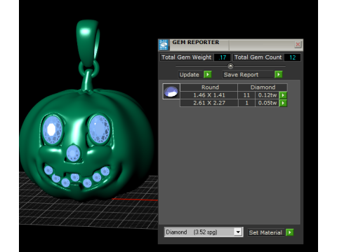 Cute Pumpkin Face Pendant 3D Print Model