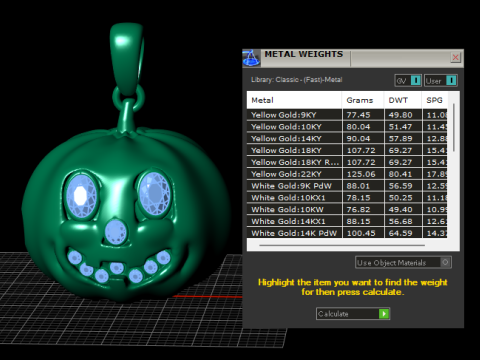 Cute Pumpkin Face Pendant 3D Print Model