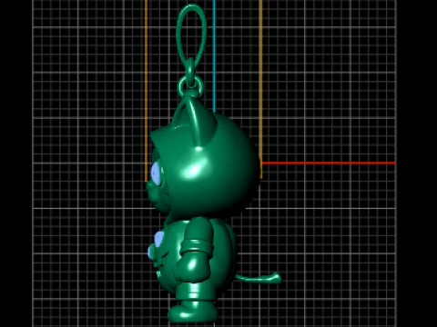Cute Kitty Hoodie Pendant 3D Print Model
