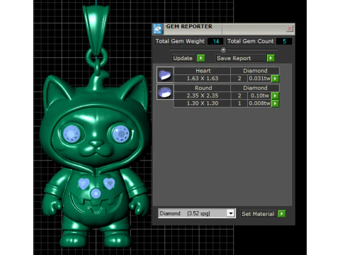 Cute Kitty Hoodie Pendant 3D Print Model