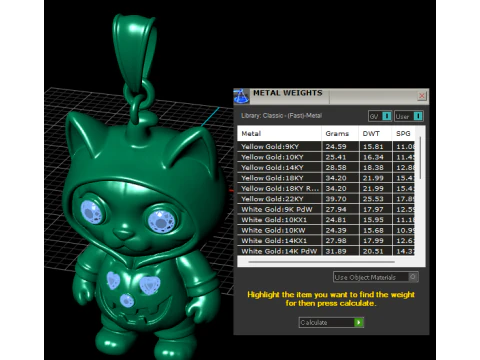 Cute Kitty Hoodie Pendant 3D Print Model
