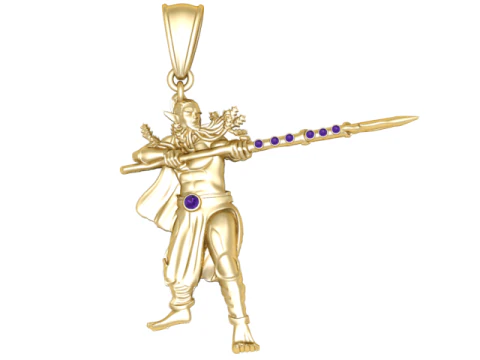 Mythic Warrior Pendant 3D Print Model