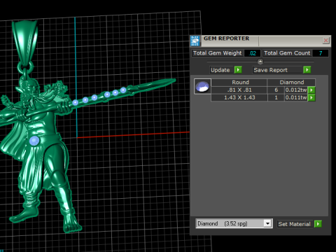 神話戦士ペンダント 3Dプリントモデル