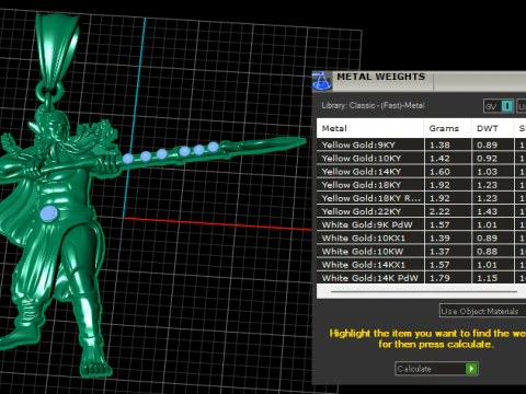Mythic Warrior Pendant 3D Print Model