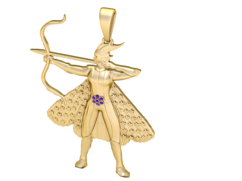 Mythic Archer Pendant 3D Print Model