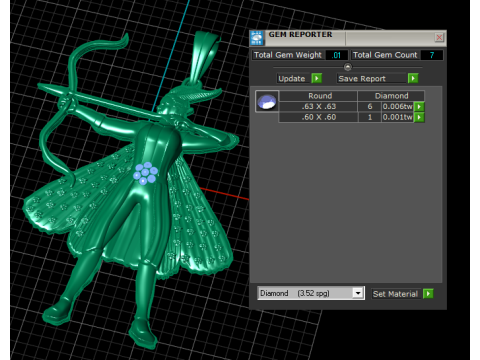 Mythic Archer Pendant 3D Print Model