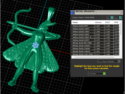 Mythic Archer Pendant 3D Print Model